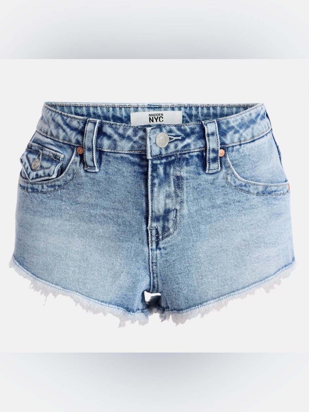 Madden NYC Micro Denim Light Blue Denim Short-Many Sizes Available-NEW WITH TAGS